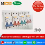 Miniature Circuit Breaker C65 (EU) 2 Pole 50A.